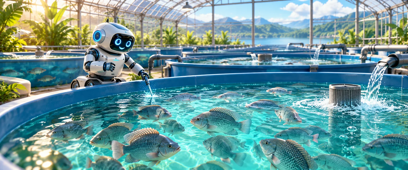 Fish farming and fresh seafood production.